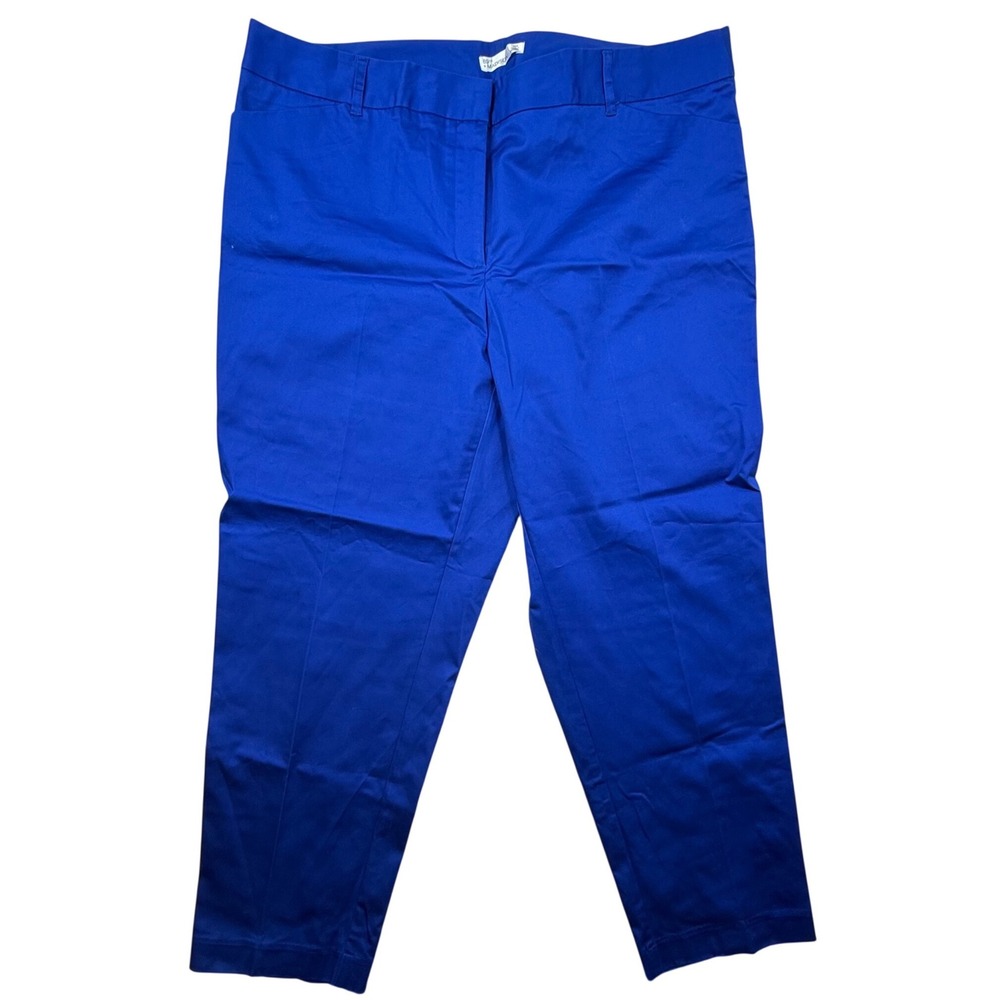 89th + Madison Women's Blue Capri Pants Size 16W office career staple‎